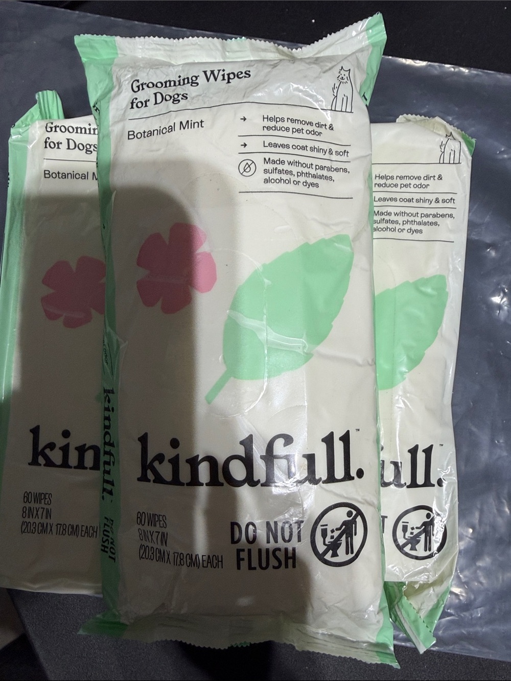 Botanical Mint Grooming Wipes for Dogs - Kindfull